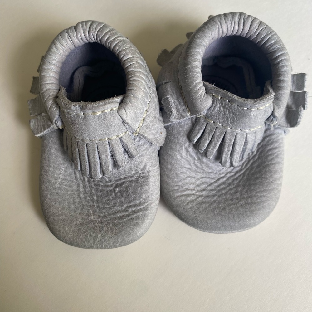 Freshly Picked, size 1 moccasins, grey